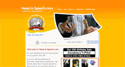 Desktop Screenshot of need-a-speech.com